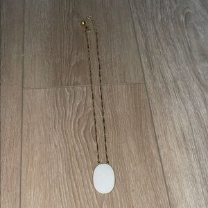 Kate Spade Gold and White Oval Necklace